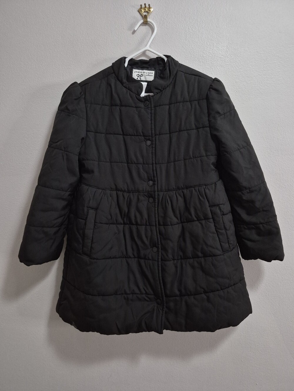 Janie and Jack Collection Girls Quilted Puffer Coat Size 5-6